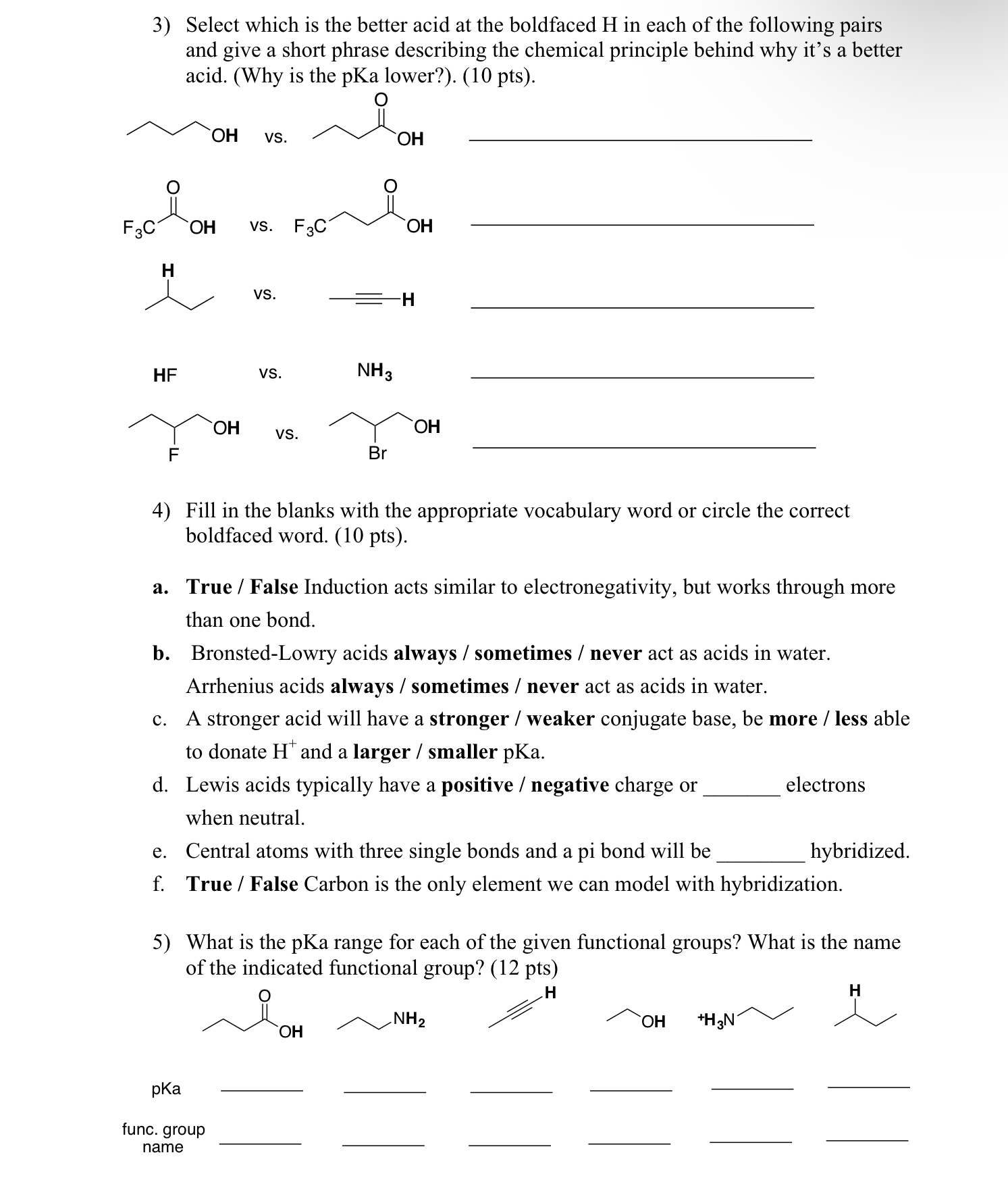 Solved 1) Select the appropriate compound(s) for the | Chegg.com