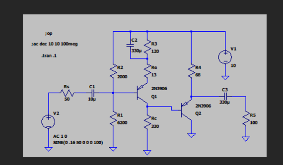 Solved Make an audio amplifier with gain 20 that will drive | Chegg.com