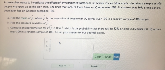 Solved A researcher wants to investigate the effects of | Chegg.com
