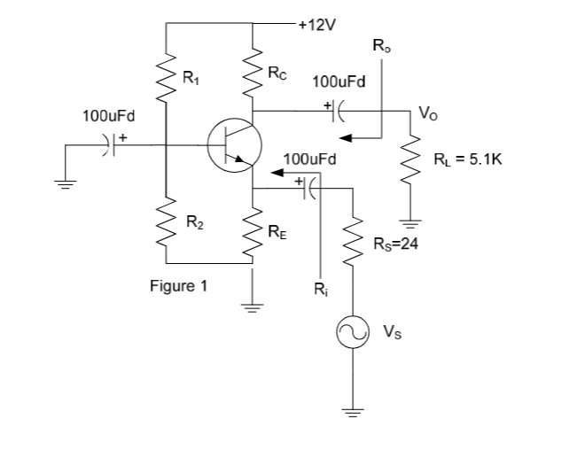 Solved B) Use the transistor to design the common emitter | Chegg.com