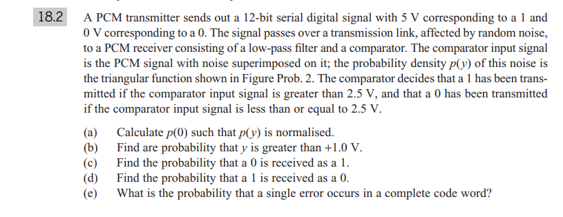 Figure Prob. 2. PA P(0) -3 +3 Y Volts 18.2 A PCM | Chegg.com