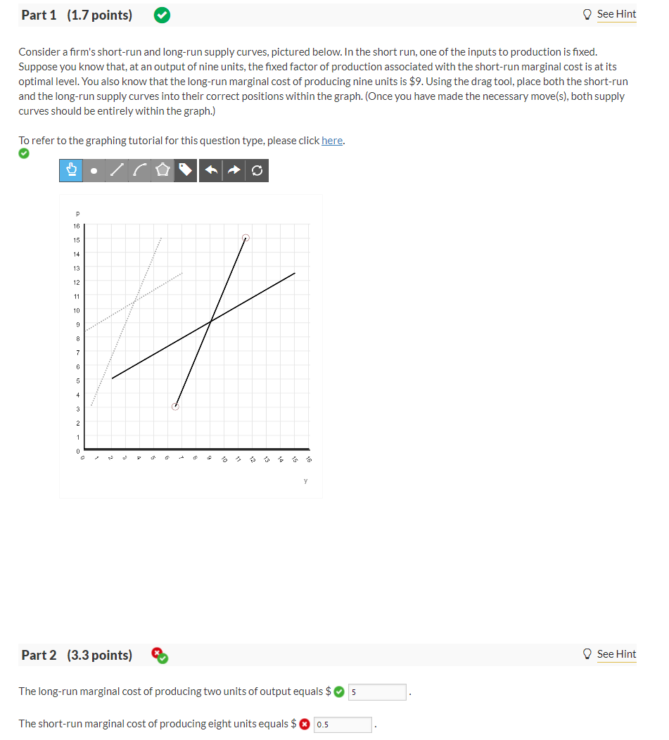 Solved Part 1 (1.7 points) See Hint Consider a firm's | Chegg.com
