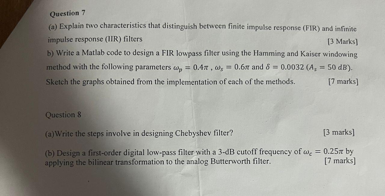 Question 7 a explain two characteristics that chegg