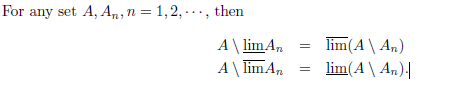 Solved Definition 1.5 (liminf And Limsup Of Sets) Let | Chegg.com