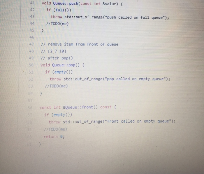 Solved The array based queue implementation uses a circular | Chegg.com