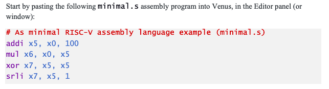 Solved Regarding RISC-V: Use Venus: | Chegg.com