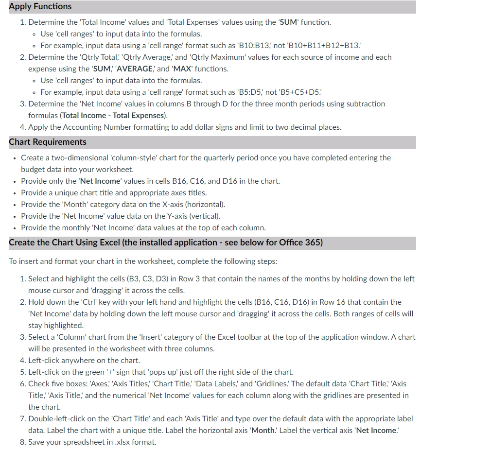 Solved Description Il For This Assignment You Will Create Chegg Com