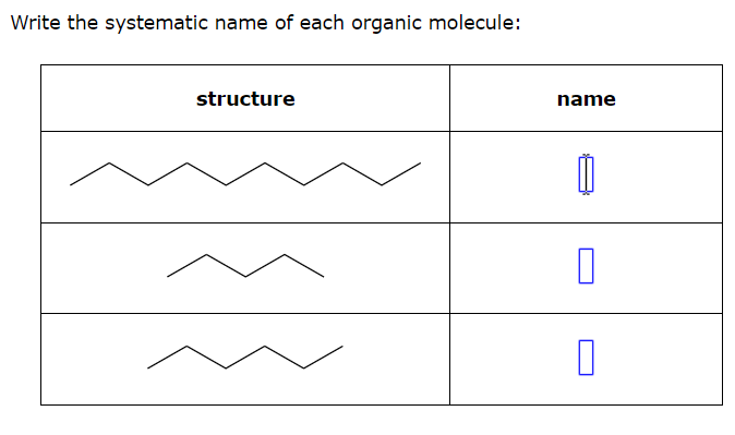 Solved Write the systematic name of each organic molecule: | Chegg.com