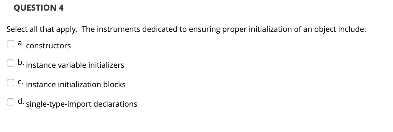 Solved QUESTION 4 Select All That Apply. The Instruments | Chegg.com