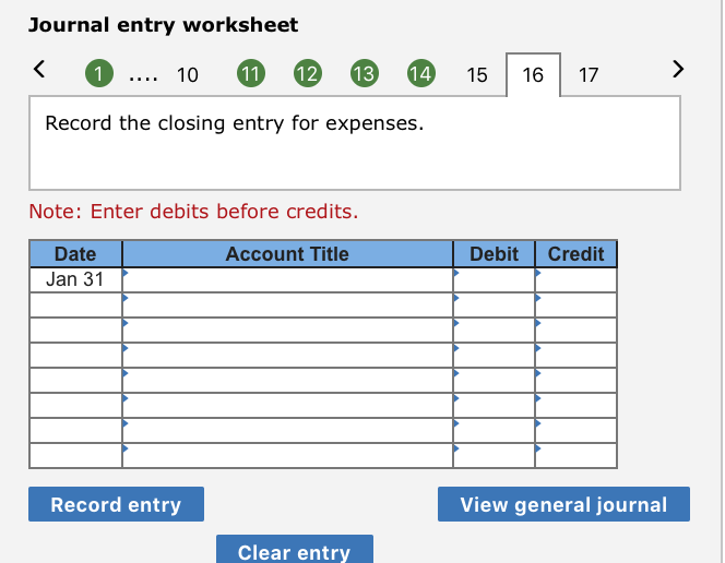 Solved: Journal Entry Worksheet