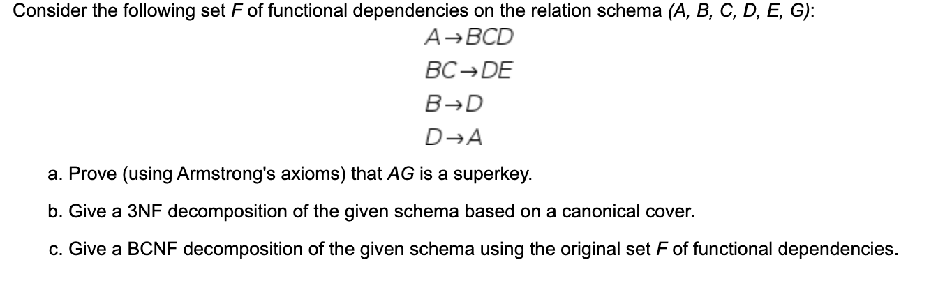 Solved Consider The Following Set F Of Functional | Chegg.com