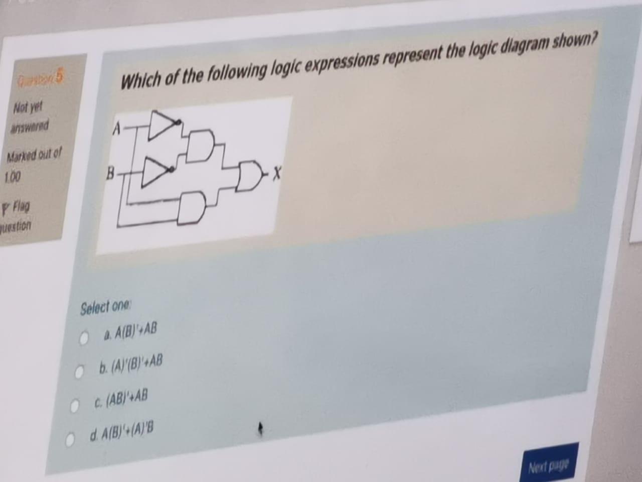 Solved Which of the following logic expressions represent | Chegg.com