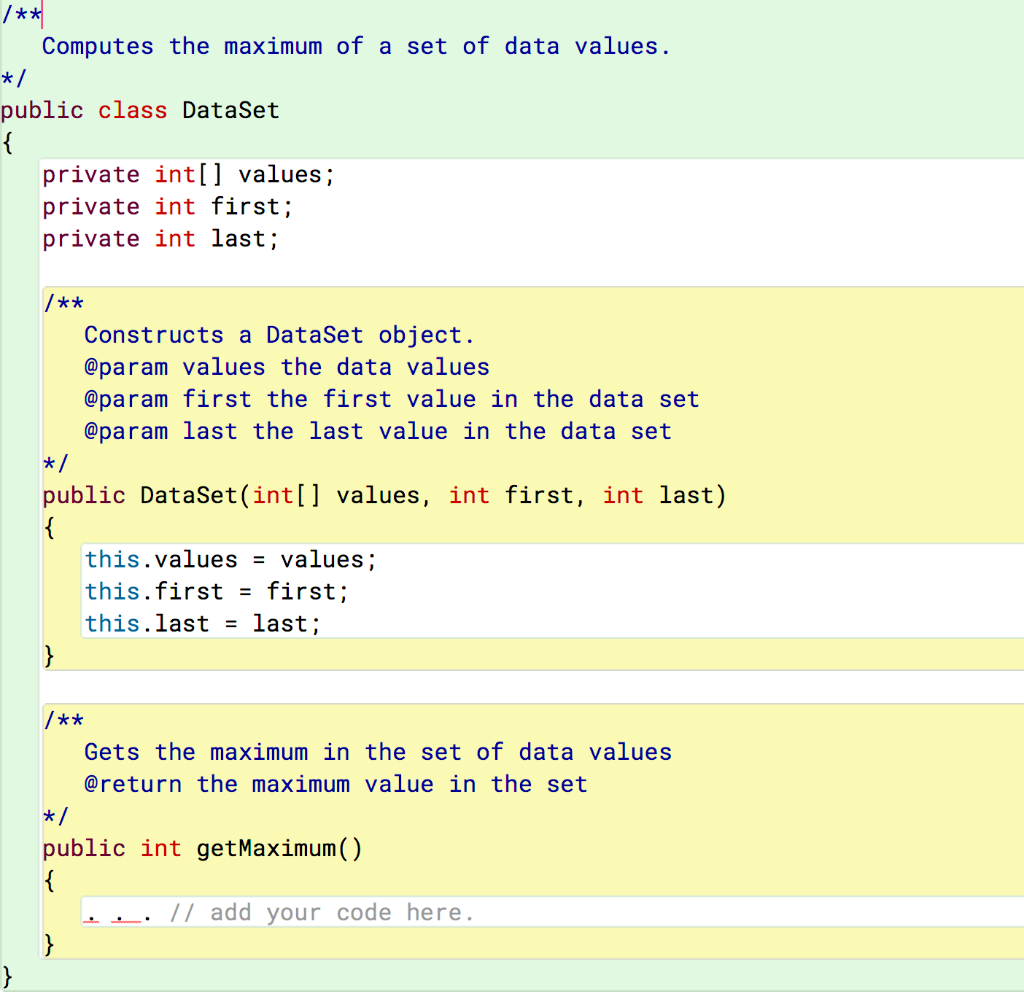 Java Skeleton Code Example