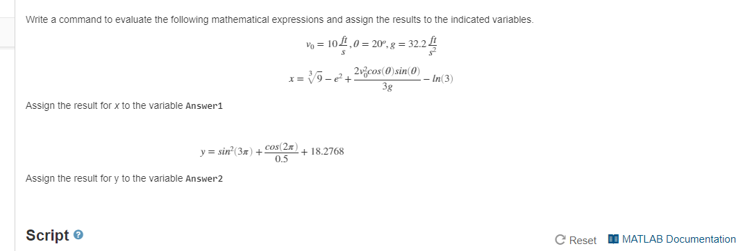 Solved Write a command to evaluate the following | Chegg.com
