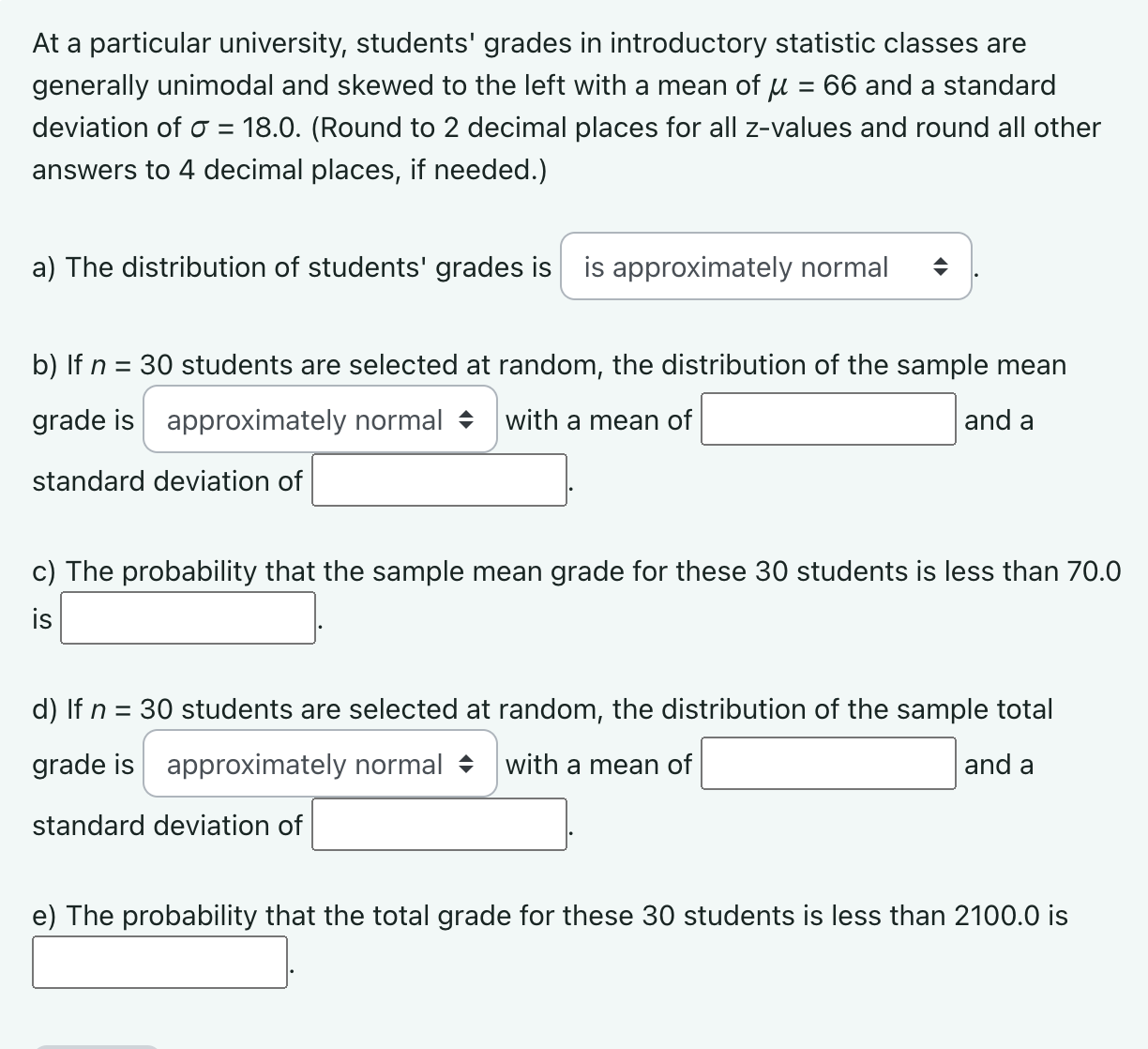 Solved At a particular university, students' grades in | Chegg.com