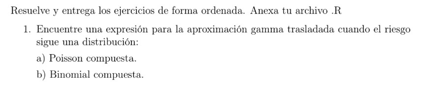 Resuelve y entrega los ejercicios de forma ordenada. Anexa tu archivo . R 1. Encuentre una expresión para la aproximación gam