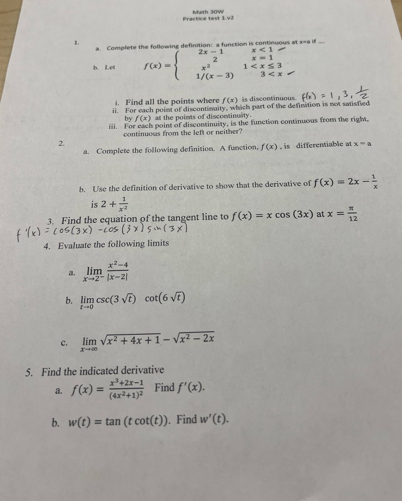 Solved 1. a. Complete the following definition: a function | Chegg.com