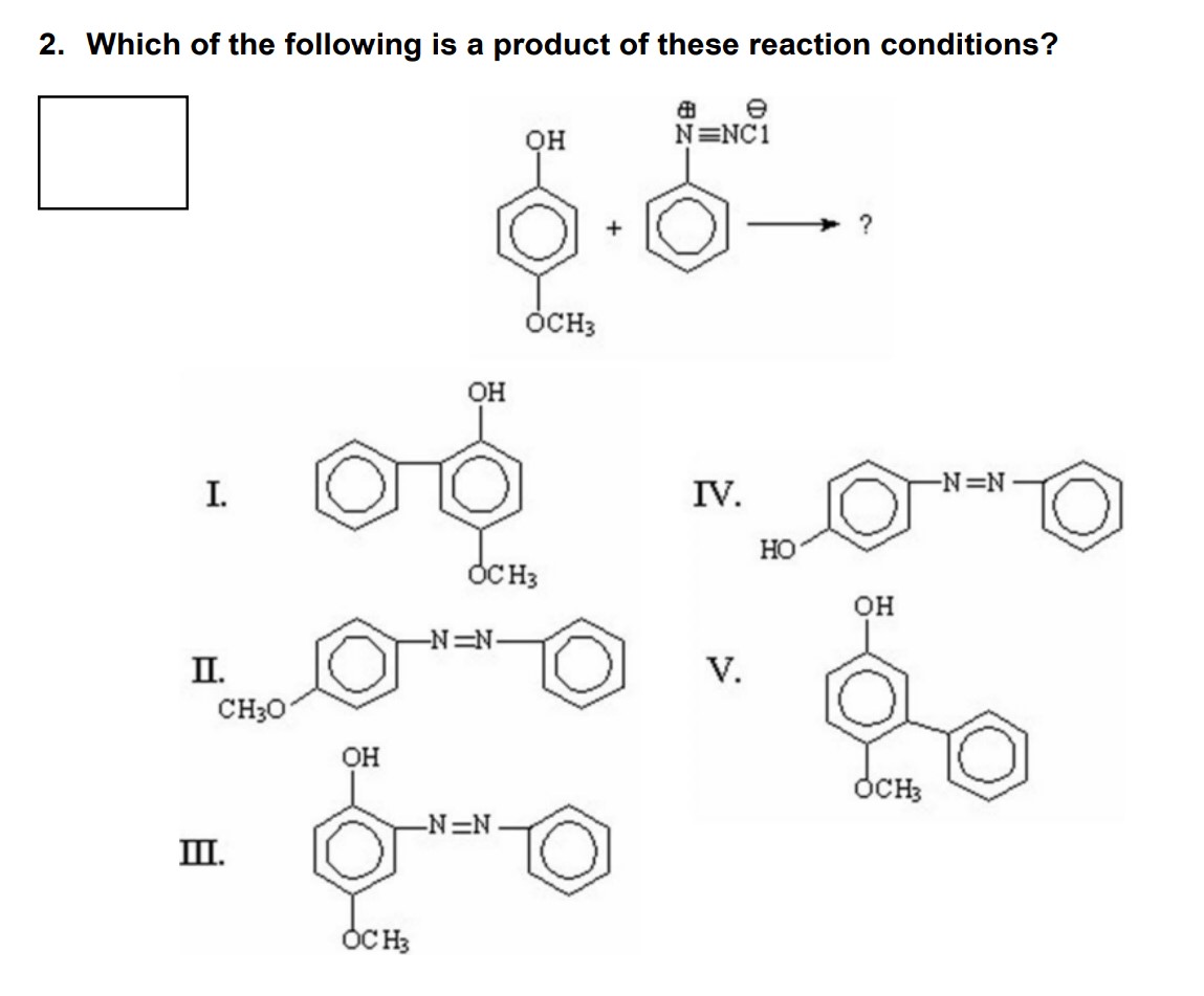 Solved 2. Which of the following is a product of these | Chegg.com