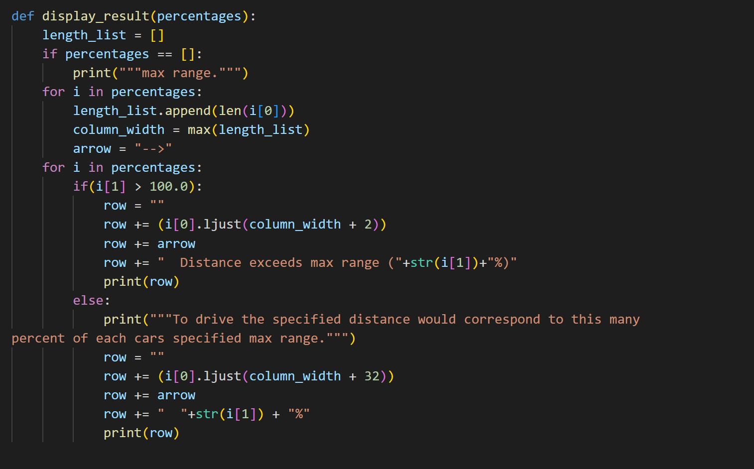 Solved Could you fix my code to print percentages depends on | Chegg.com