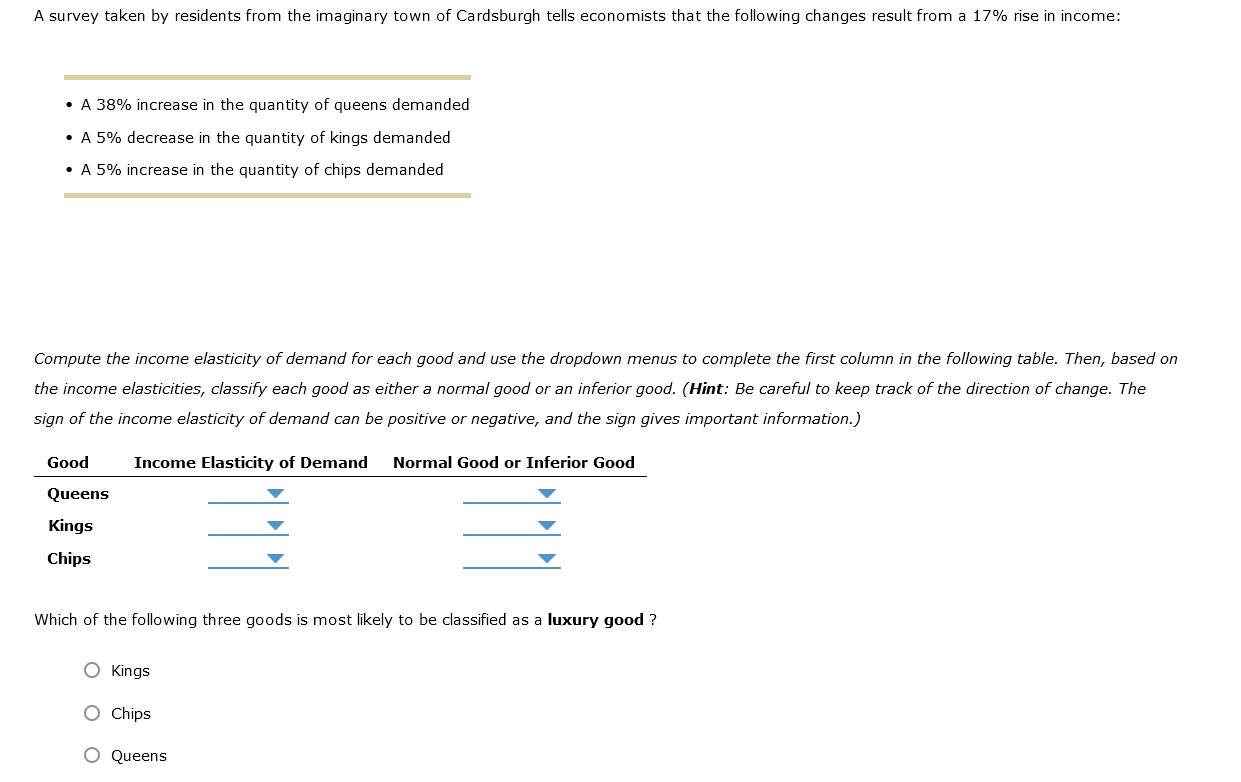 Solved A survey taken by residents from the imaginary town | Chegg.com