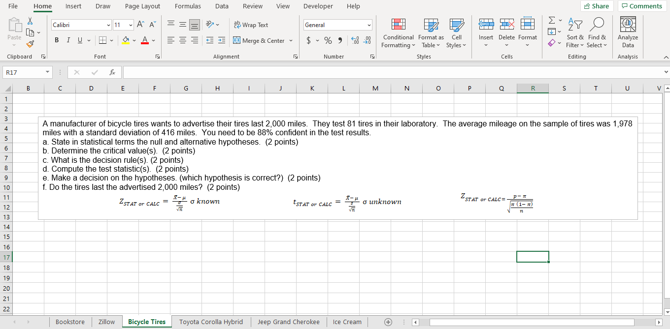 Solved File Home Insert Draw Page Layout Formulas Data | Chegg.com