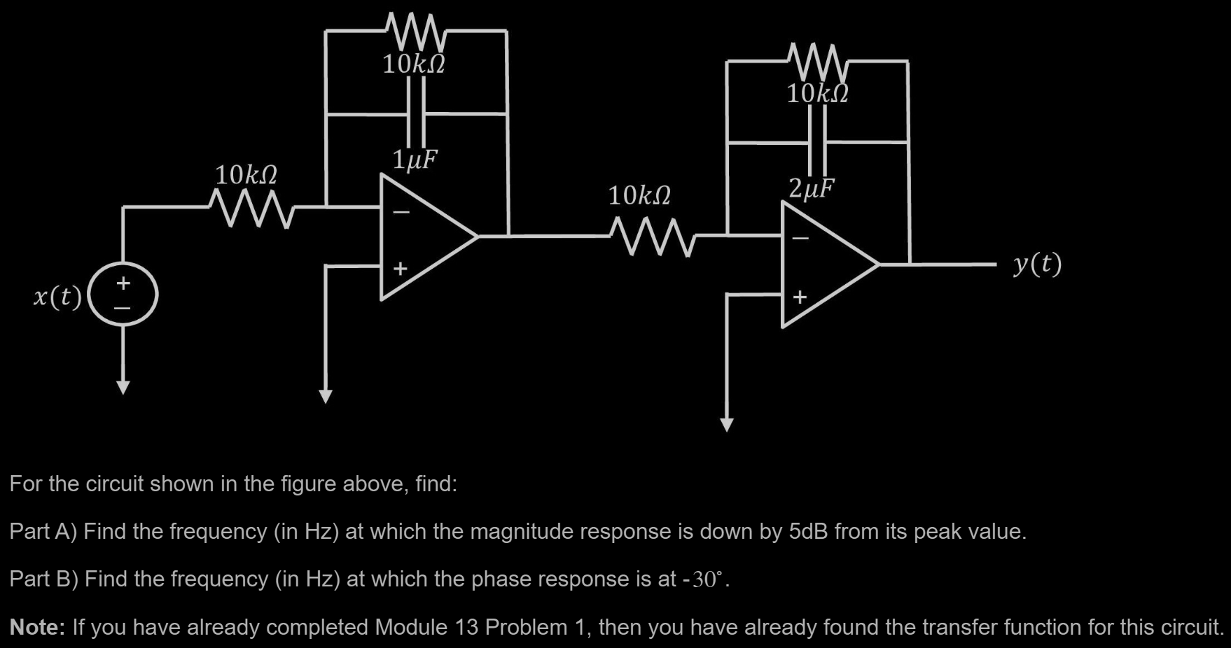 Solved For the circuit shown in the figure above, find:Part | Chegg.com