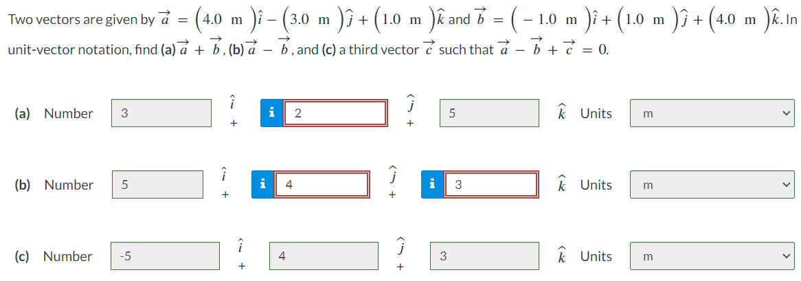Solved Two vectors are given by | Chegg.com