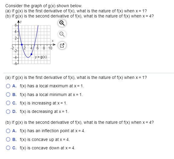 Solved Consider The Graph Of G X Shown Below A If G X Chegg Com