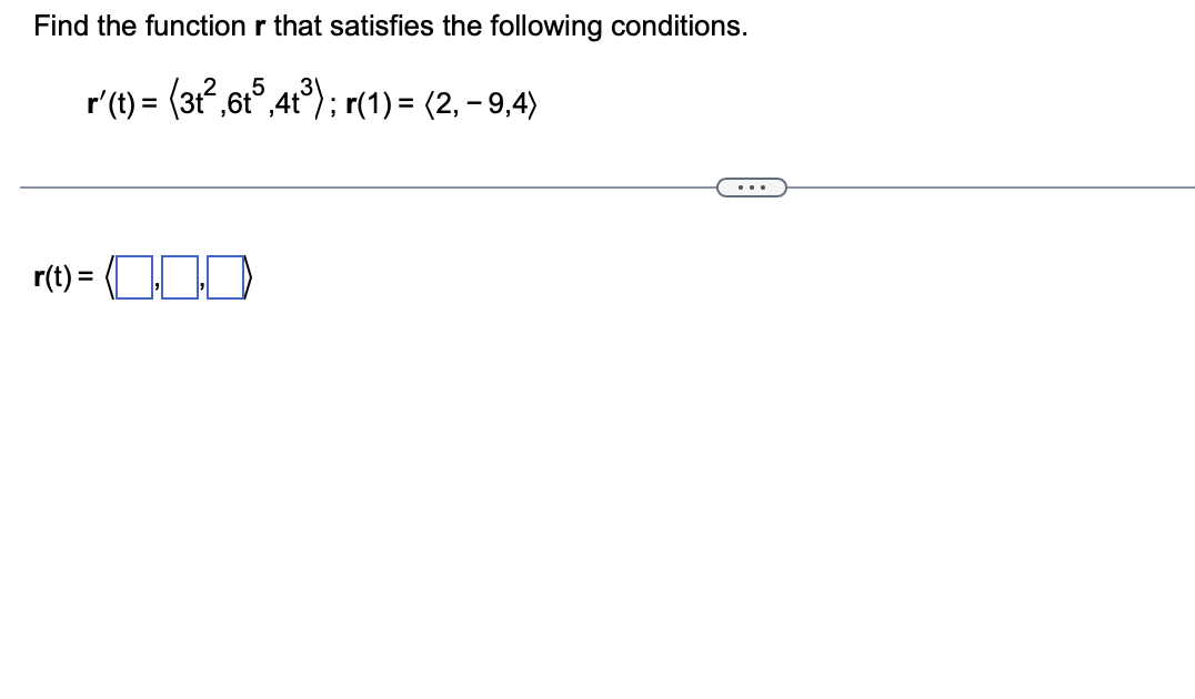 Solved Find the function r that satisfies the following | Chegg.com