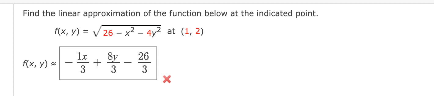 Solved Find the linear approximation of the function below | Chegg.com