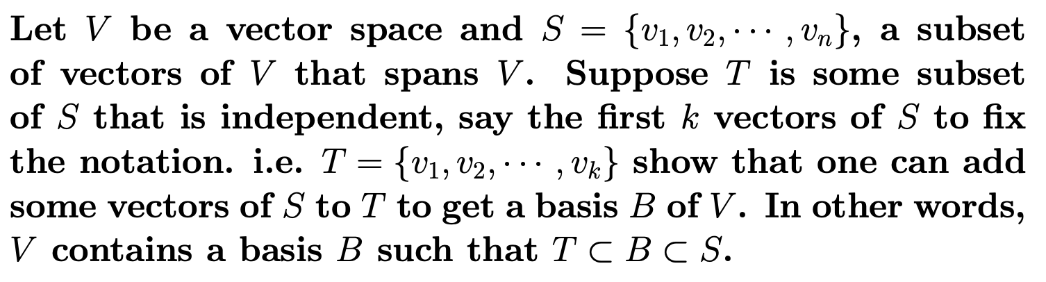 Solved = 2 Let V be a vector space and S = {V1, V2, ... , | Chegg.com