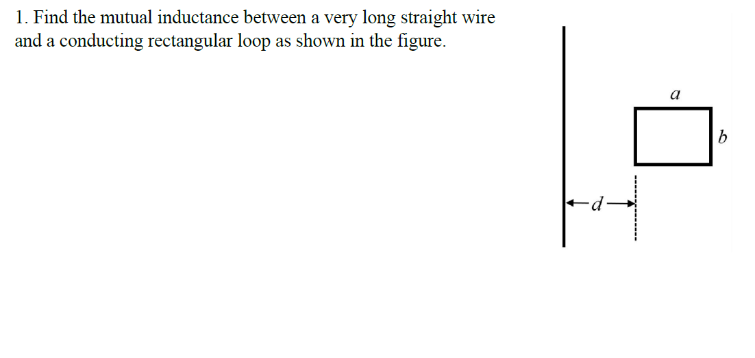 Solved Find The Mutual Inductance Between A Very Long | Chegg.com