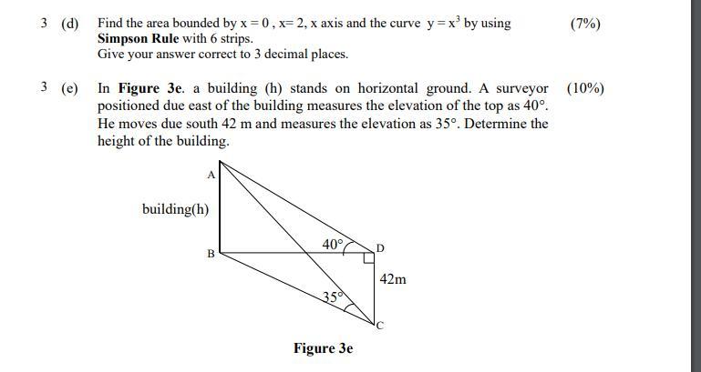 Solved 3 (d) Find the area bounded by x=0, x=2, x axis and | Chegg.com