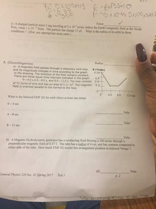 Solved A field passes through a stationary wire
