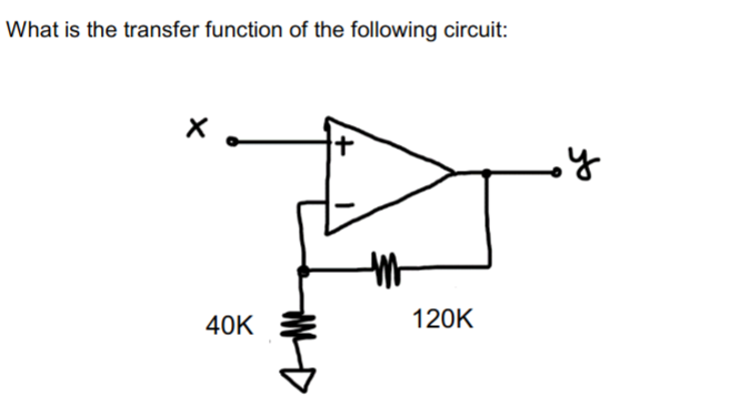 Solved What is the transfer function of the following | Chegg.com