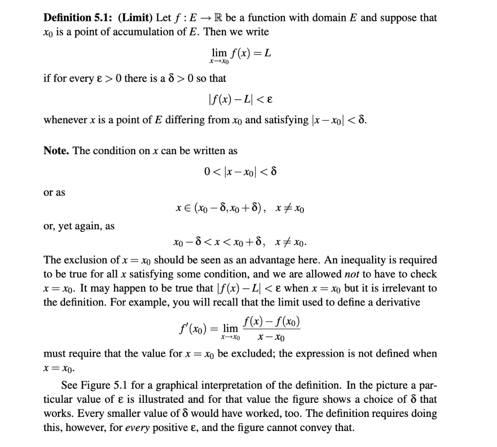Solved This is a real analysis class. Answer question 5.1.1. | Chegg.com