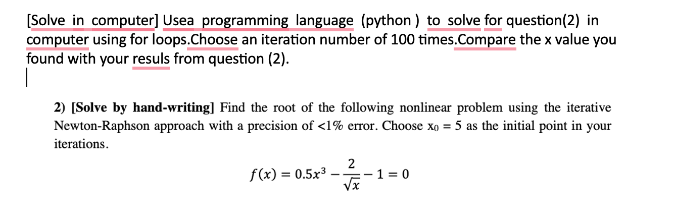 Solved Computer Science Coding Language: - Python (