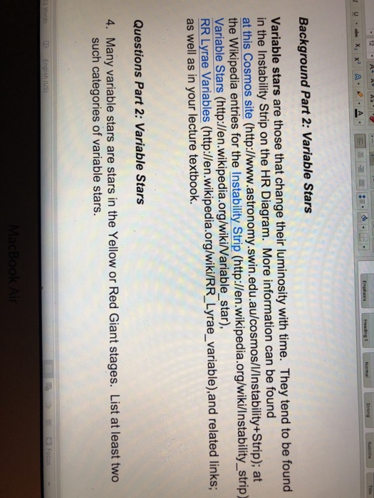 Solved Name 3. Stars from what part of the main sequence are | Chegg.com
