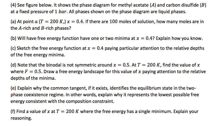 (4) See figure below. It shows the phase diagram for | Chegg.com