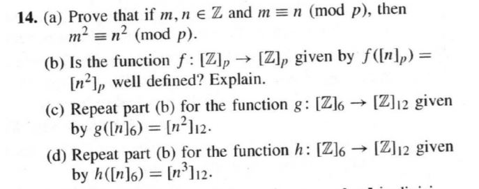 Solved 14 A Prove That If M N E Z And M N Mod P T Chegg Com