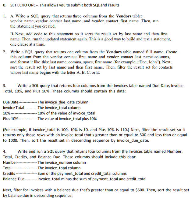 Solved 1. A. Write a SQL query that returns three columns | Chegg.com