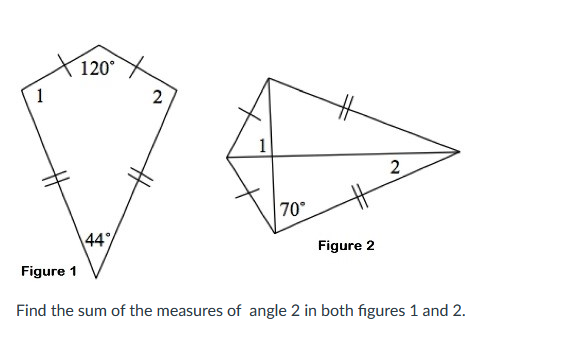 Solved Find the sum of the measures of angle 2 in both | Chegg.com