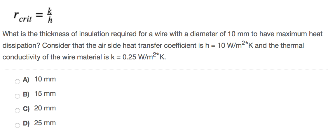 Solved Rerit A What Is The Thickness Of Insulation Requ Chegg Com