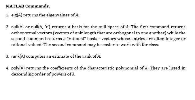 Solved 2. Enter the matrix: A2 = [[2*eye(2);zeros(2)], | Chegg.com