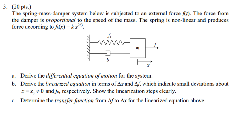 Equation Of Motion For Spring Mass System