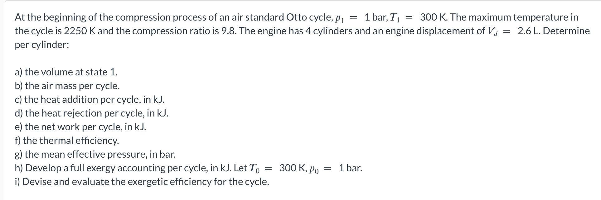 Solved At the beginning of the compression process of an air | Chegg.com