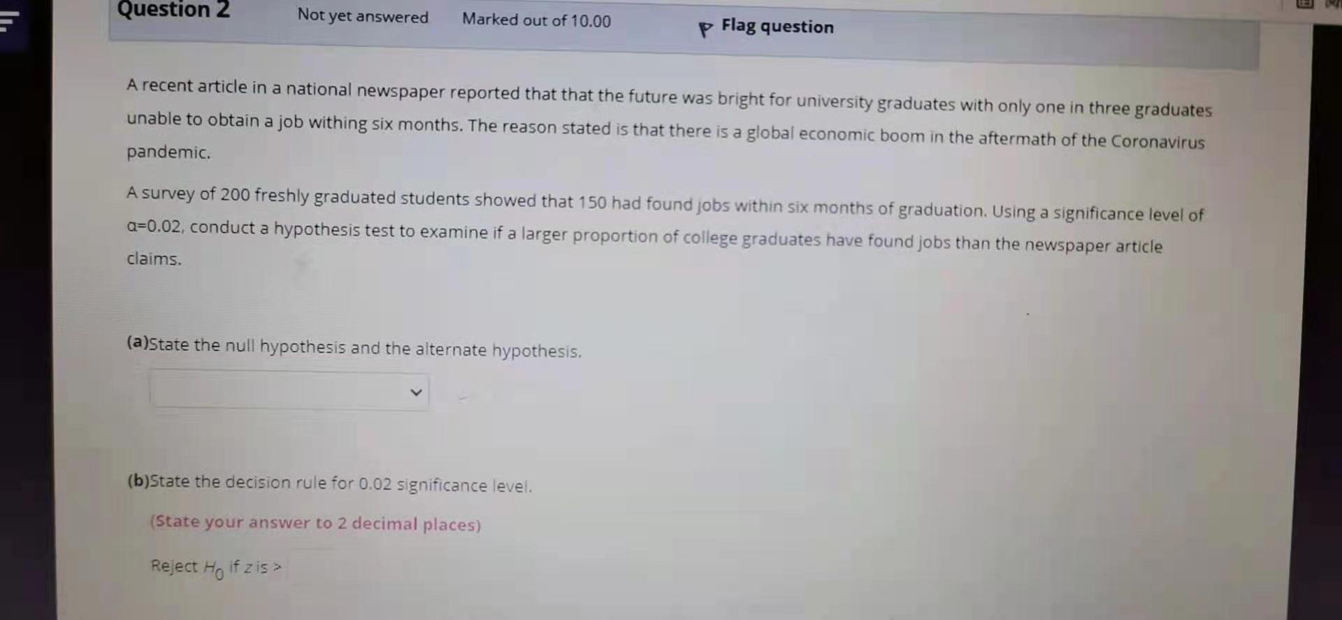 Solved Question 2 Not yet answered Marked out of 10.00 P | Chegg.com
