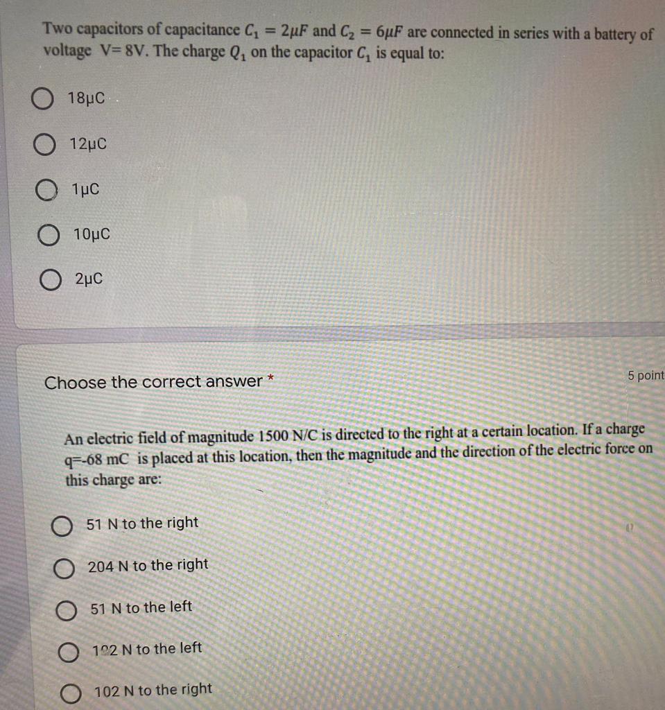 Solved Two capacitors of capacitance C 2uF and C2 6uF are