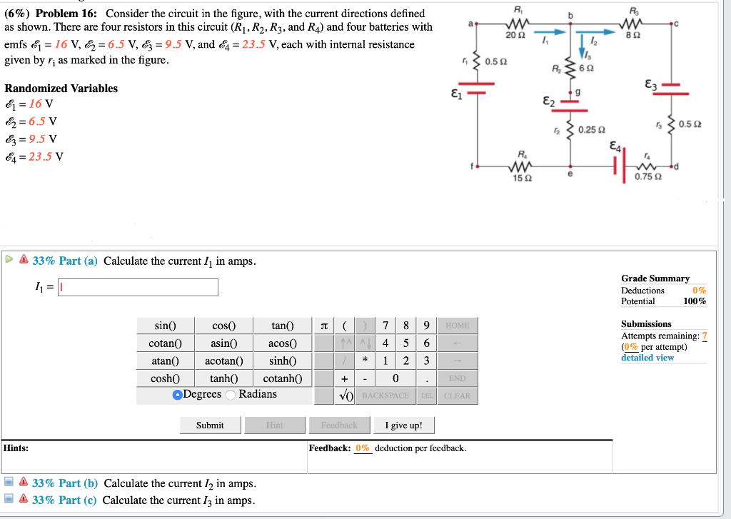 Solved (6%) Problem 16: Consider the circuit in the figure, | Chegg.com