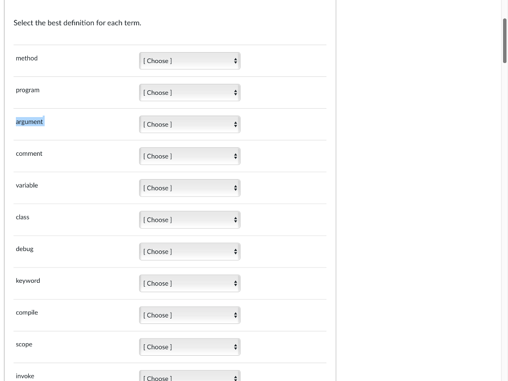 solved-select-the-best-definition-for-each-term-method-chegg